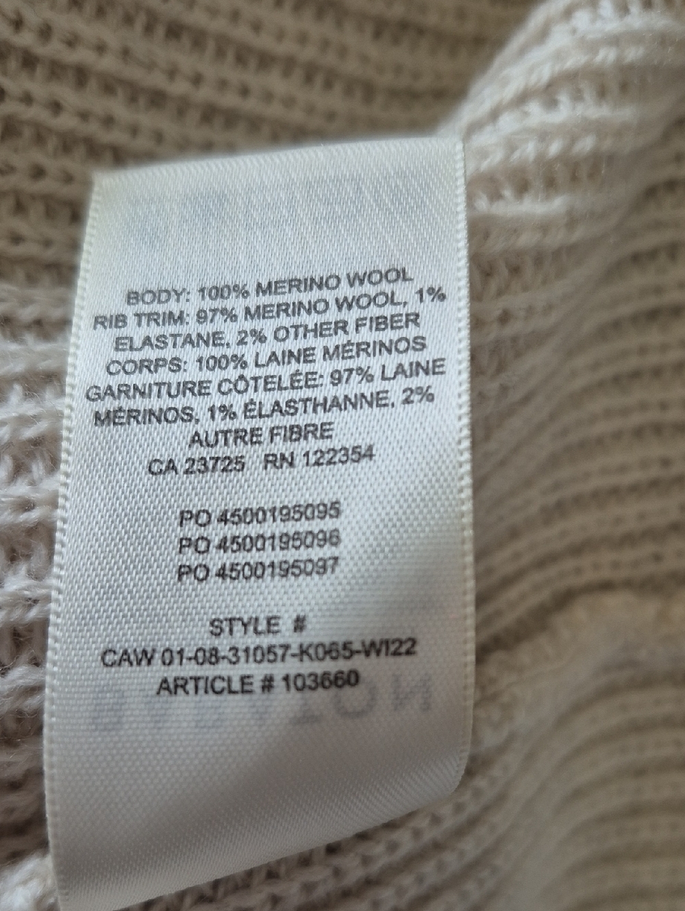 Arizia Babaton Aesthetica Dress Merino Wool Midi Dress, S Cream Minimalist - Picture 11 of 11